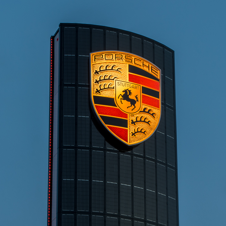Porsche – Dreidimensionale Spanntuchtransparente